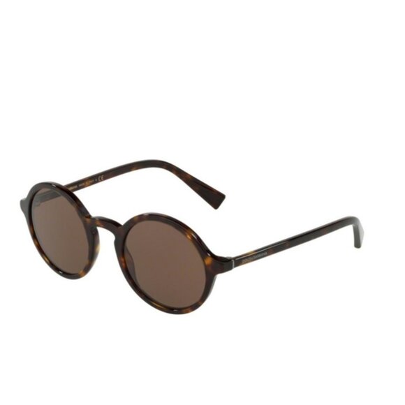 DOLCE & GABBANA round women's sunglasses - Havana/Brown lenses 49mm DG4342-F - Picture 1 of 14